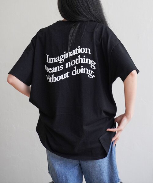 VENCEEXCHANGE（ヴァンスエクスチェンジ）の「ニュアンスプリントビッグTシャツ（Tシャツ/カットソー・レディース・グレー/パープル/ブラック/オフホワイト/ブルー・M）」の9枚目の写真