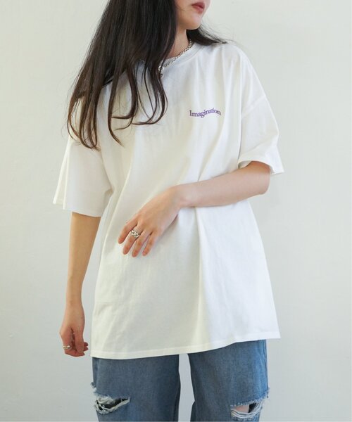 VENCEEXCHANGE（ヴァンスエクスチェンジ）の「ニュアンスプリントビッグTシャツ（Tシャツ/カットソー・レディース・グレー/パープル/ブラック/オフホワイト/ブルー・M）」の11枚目の写真