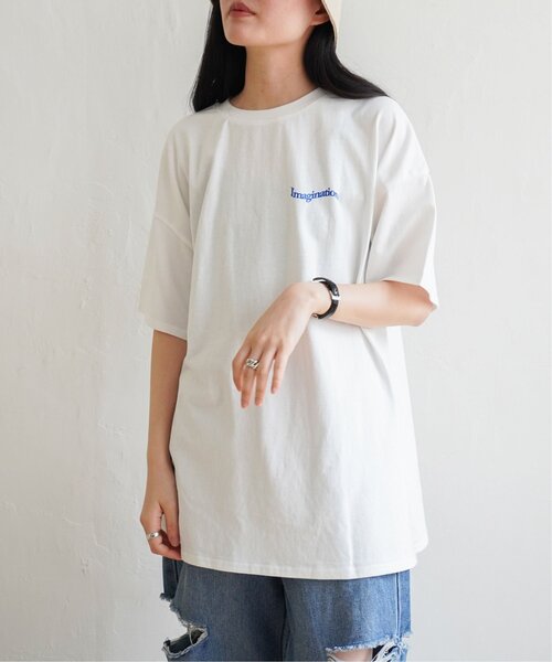 VENCEEXCHANGE（ヴァンスエクスチェンジ）の「ニュアンスプリントビッグTシャツ（Tシャツ/カットソー・レディース・グレー/パープル/ブラック/オフホワイト/ブルー・M）」の14枚目の写真