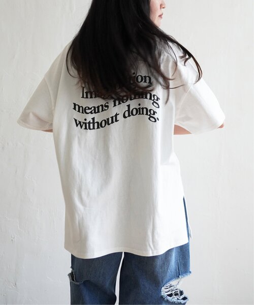 VENCEEXCHANGE（ヴァンスエクスチェンジ）の「ニュアンスプリントビッグTシャツ（Tシャツ/カットソー・レディース・グレー/パープル/ブラック/オフホワイト/ブルー・M）」の15枚目の写真