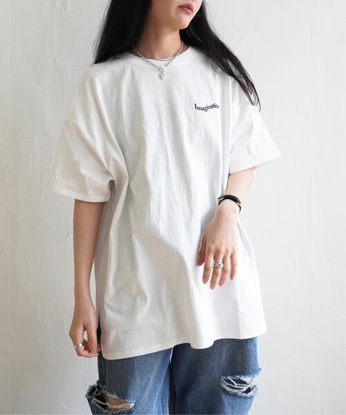 VENCEEXCHANGE（ヴァンスエクスチェンジ）の「ニュアンスプリントビッグTシャツ（Tシャツ/カットソー・レディース・グレー/パープル/ブラック/オフホワイト/ブルー・M）」の16枚目の写真