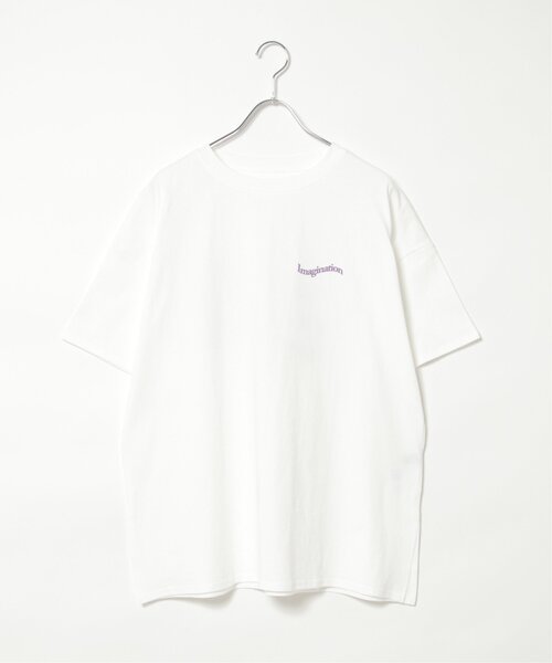 VENCEEXCHANGE（ヴァンスエクスチェンジ）の「ニュアンスプリントビッグTシャツ（Tシャツ/カットソー・レディース・グレー/パープル/ブラック/オフホワイト/ブルー・M）」の17枚目の写真