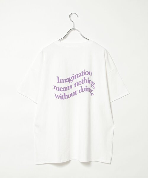 VENCEEXCHANGE（ヴァンスエクスチェンジ）の「ニュアンスプリントビッグTシャツ（Tシャツ/カットソー・レディース・グレー/パープル/ブラック/オフホワイト/ブルー・M）」の18枚目の写真