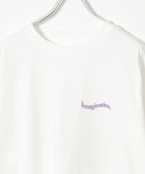 VENCEEXCHANGE（ヴァンスエクスチェンジ）の「ニュアンスプリントビッグTシャツ（Tシャツ/カットソー・レディース・グレー/パープル/ブラック/オフホワイト/ブルー・M）」の21枚目の写真