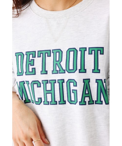 RODEO CROWNS WIDE BOWL（ロデオクラウンズワイドボウル）の「フリルスリーブSWトップス（Tシャツ/カットソー・レディース・ブラウン/グレー×ホワイト/レッド・FREE）」の12枚目の写真