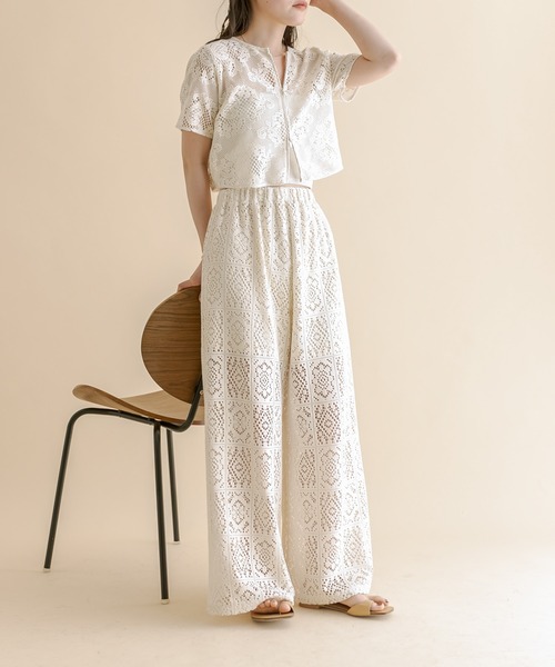 mline（エムライン）の「[mline]WZIPレーストップス（カーディガン/ボレロ・レディース・ブラック/アイボリー/オレンジ・FREE）」の9枚目の写真