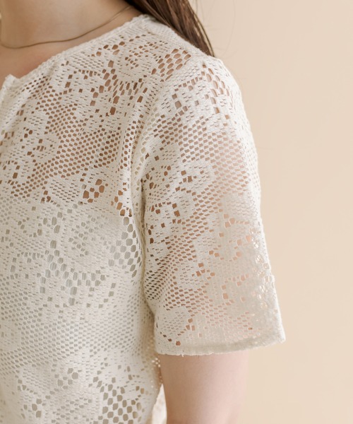 mline（エムライン）の「[mline]WZIPレーストップス（カーディガン/ボレロ・レディース・ブラック/アイボリー/オレンジ・FREE）」の13枚目の写真