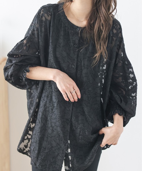 La-gemme(ラジェム)の「シフォンブラウス(シャツ/ブラウス・レディース・ホワイト/ブラック・フリー)」の9枚目の写真