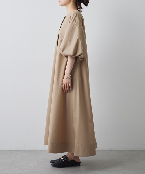 PUAL CE CIN（ピュアルセシン）の「【Du noir】バルーン袖2WAYワンピース（ワンピース・レディース・ベージュ/ブラック・FREE）」の4枚目の写真