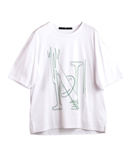 NO ID.（ノーアイディ）の「【NO ID.】No Stitch Big T-Shirt / NO ステッチ ビッグ Tシャツ（Tシャツ/カットソー・メンズ・ブラック/ネイビー/ホワイト・ONE SIZE）」の4枚目の写真