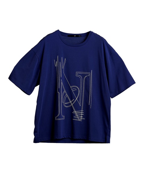 NO ID.（ノーアイディ）の「【NO ID.】No Stitch Big T-Shirt / NO ステッチ ビッグ Tシャツ（Tシャツ/カットソー・メンズ・ブラック/ネイビー/ホワイト・ONE SIZE）」の5枚目の写真