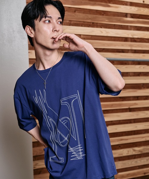 NO ID.（ノーアイディ）の「【NO ID.】No Stitch Big T-Shirt / NO ステッチ ビッグ Tシャツ（Tシャツ/カットソー・メンズ・ブラック/ネイビー/ホワイト・ONE SIZE）」の20枚目の写真