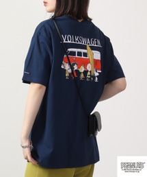 PEANUTS スヌーピー/フォルクスワーゲン ダブルネームコラボ 親子お揃いで着れる半袖Tシャツ