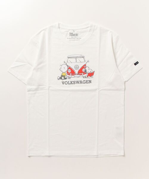 PEANUTS（ピーナッツ）の「PEANUTS ｽﾇｰﾋﾟｰ/ﾌｫﾙｸｽﾜｰｹﾞﾝ ﾀﾞﾌﾞﾙﾈｰﾑｺﾗﾎﾞ 親子お揃いで着れる半袖Tシャツ（Tシャツ/カットソー・レディース・ホワイト系/ホワイト系1/ホワイト系2/ネイビー系/ブルー系/ピンク系/ホワイト/ブルー/ピンク/ネイビー・M/L/LL）」の22枚目の写真