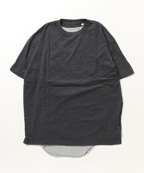 cuffne(カフネ)の「【cuffne(カフネ)】ポケット付き半袖Tee&タンクトップ(アンサンブル・メンズ・オリーブ/チャコールグレー/ブラウン・S/L/M)」の2枚目の写真