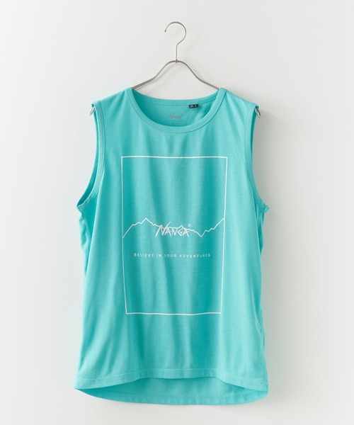 NANGA(ナンガ)の「NANGA/ナンガ DRY MIX FRAME LOGO T/T タンクトップ ノースリーブ(タンクトップ・メンズ・ホワイト/ブラック/ターコイズブルー・M/XL/L)」の14枚目の写真