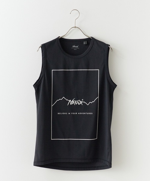 NANGA(ナンガ)の「NANGA/ナンガ DRY MIX FRAME LOGO T/T タンクトップ ノースリーブ(タンクトップ・メンズ・ホワイト/ブラック/ターコイズブルー・M/XL/L)」の9枚目の写真