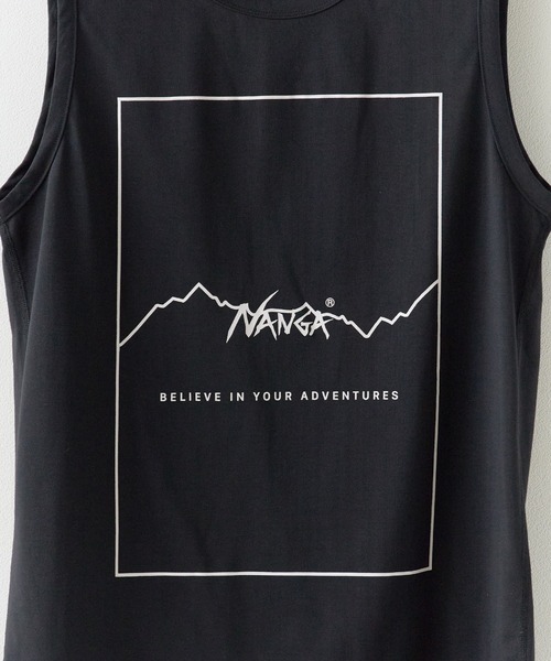 NANGA(ナンガ)の「NANGA/ナンガ DRY MIX FRAME LOGO T/T タンクトップ ノースリーブ(タンクトップ・メンズ・ホワイト/ブラック/ターコイズブルー・M/XL/L)」の21枚目の写真