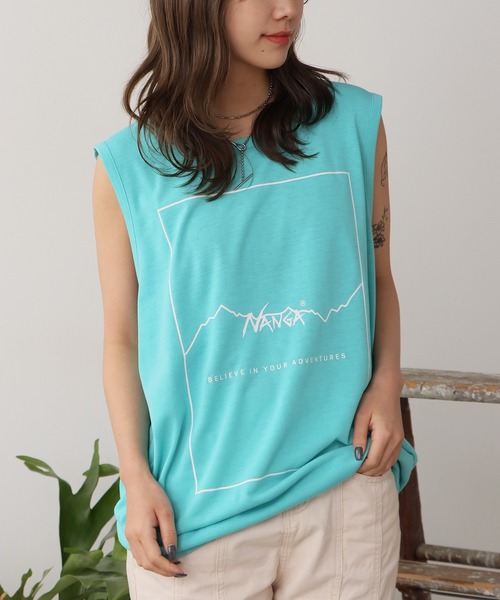 NANGA(ナンガ)の「NANGA/ナンガ DRY MIX FRAME LOGO T/T タンクトップ ノースリーブ(タンクトップ・メンズ・ホワイト/ブラック/ターコイズブルー・M/XL/L)」の16枚目の写真