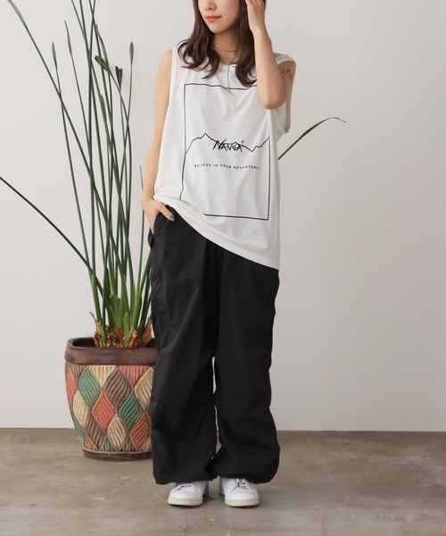 NANGA(ナンガ)の「NANGA/ナンガ DRY MIX FRAME LOGO T/T タンクトップ ノースリーブ(タンクトップ・メンズ・ホワイト/ブラック/ターコイズブルー・M/XL/L)」の7枚目の写真