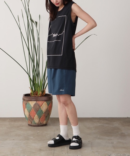 NANGA(ナンガ)の「NANGA/ナンガ DRY MIX FRAME LOGO T/T タンクトップ ノースリーブ(タンクトップ・メンズ・ホワイト/ブラック/ターコイズブルー・M/XL/L)」の12枚目の写真