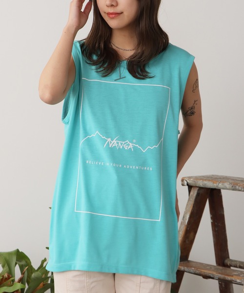 NANGA(ナンガ)の「NANGA/ナンガ DRY MIX FRAME LOGO T/T タンクトップ ノースリーブ(タンクトップ・メンズ・ホワイト/ブラック/ターコイズブルー・M/XL/L)」の15枚目の写真