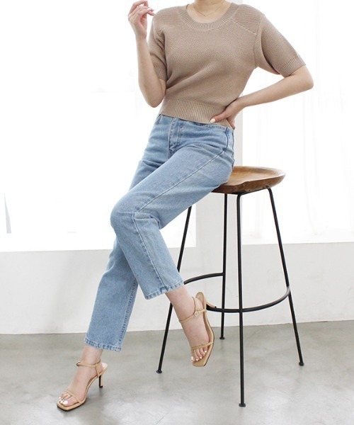 MODE ROBE（モードローブ）の「バックオープンデザインニット（Tシャツ/カットソー・レディース・ホワイト/ブラック/ベージュ・FREE）」の4枚目の写真