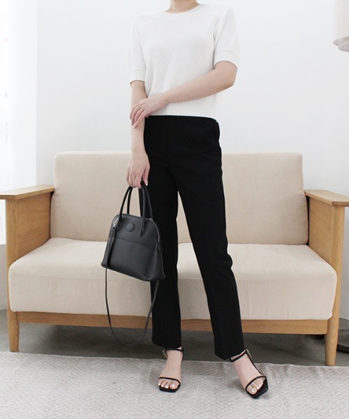 MODE ROBE（モードローブ）の「バックオープンデザインニット（Tシャツ/カットソー・レディース・ホワイト/ブラック/ベージュ・FREE）」の7枚目の写真