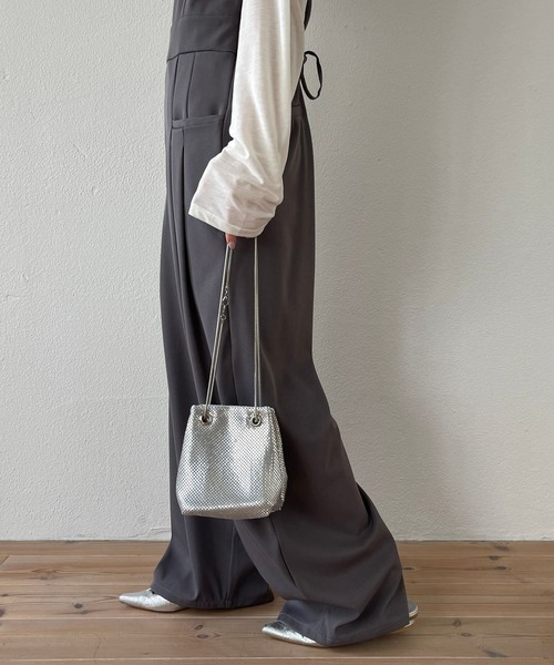 wee9s（ウィークス）の「bustier style jump suit salopette / ビスチェスタイルジャンプスーツサロペット（サロペット/オーバーオール・レディース・グレー/ブラック・FREE）」の12枚目の写真