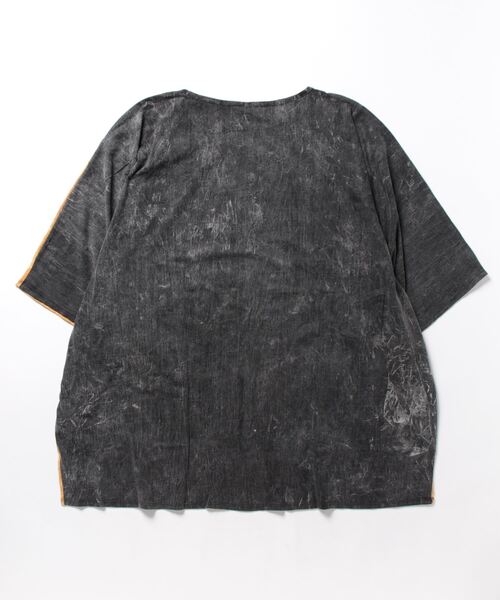 チャイハネ(チャイハネ)の「【チャイハネ】パチドアシッドウォッシュ変形MEN'Sトップス(Tシャツ/カットソー・メンズ・マスタード/ブラック/ブルー・FREE)」の4枚目の写真