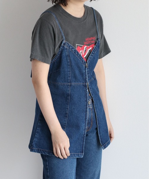 cepo(セポ)の「2WAYデニムキャミビスチェ セットアップ可能(ベスト・レディース・ブラック/ブルー系1・M)」の18枚目の写真