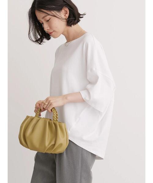 AMERICAN HOLIC（アメリカンホリック）の「UVカット　コクーン半袖カットプルオーバー（Tシャツ/カットソー・レディース・オフホワイト/ブラック/グレイッシュベージュ・M/L）」の6枚目の写真