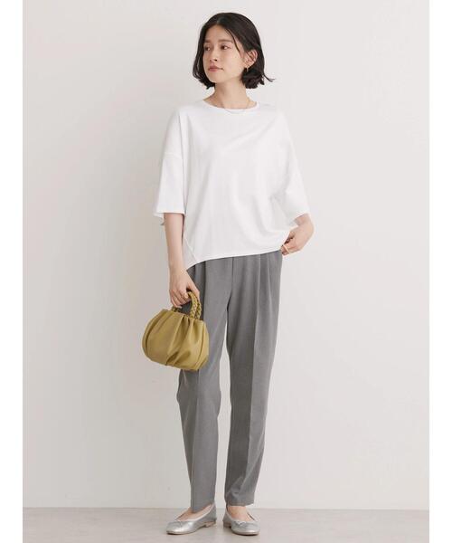 AMERICAN HOLIC（アメリカンホリック）の「UVカット　コクーン半袖カットプルオーバー（Tシャツ/カットソー・レディース・オフホワイト/ブラック/グレイッシュベージュ・M/L）」の8枚目の写真