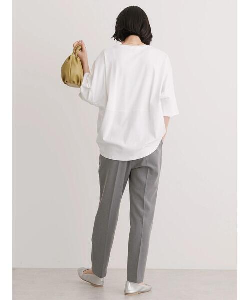 AMERICAN HOLIC（アメリカンホリック）の「UVカット　コクーン半袖カットプルオーバー（Tシャツ/カットソー・レディース・オフホワイト/ブラック/グレイッシュベージュ・M/L）」の9枚目の写真