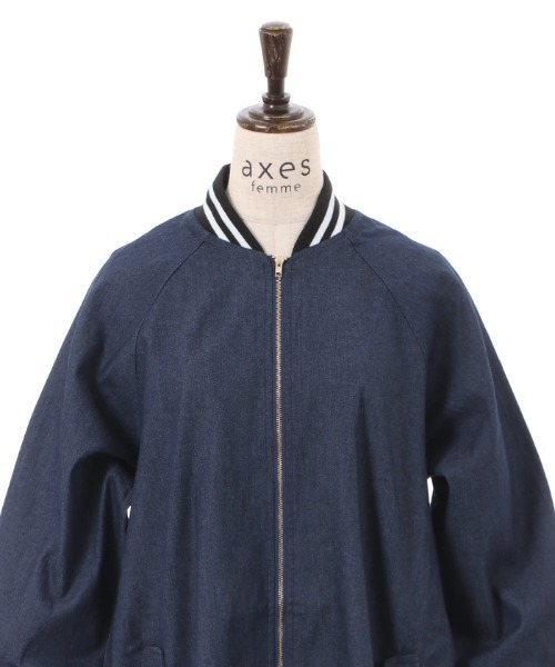 axes femme（アクシーズファム）の「デニムロングМＡ-１（MA-1・レディース・インディゴブルー/ブラック・FREE）」の16枚目の写真