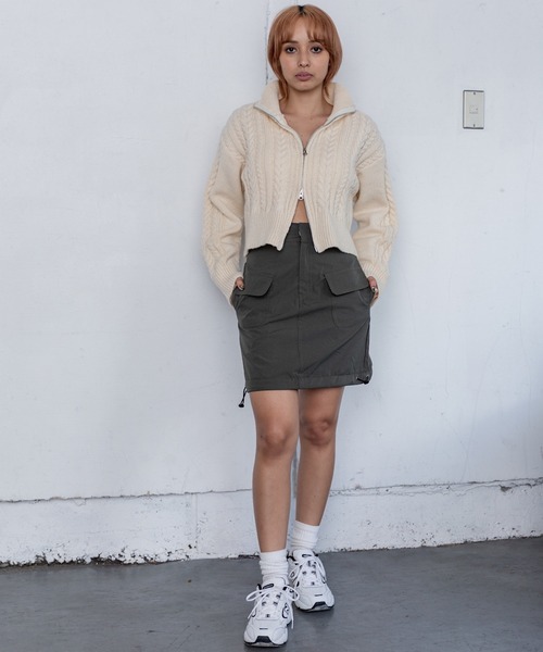 2WAYミリタリースカート solamonat poche｜【30%OFF】馬布2wayミリタリースカート poche