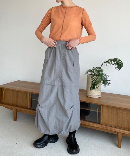 LOWRYS FARM（ローリーズファーム）の「シアーアソートロングスリーブ　973481（その他トップス・レディース・パープル/その他1/オレンジ/ブラック/アイボリー・FREE）」の10枚目の写真