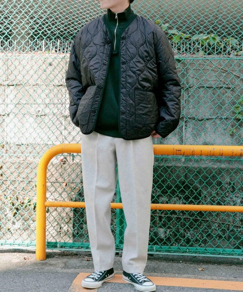 ITEMS URBANRESEARCH（アイテムズ アーバンリサーチ）の「瓢箪キルト 機能中綿 ライナージャケット（ダウンジャケット/コート・メンズ・カーキ/ブラック・MEDIUM/LARGE）」の5枚目の写真