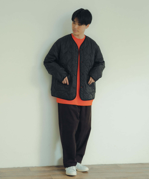 ITEMS URBANRESEARCH（アイテムズ アーバンリサーチ）の「瓢箪キルト 機能中綿 ライナージャケット（ダウンジャケット/コート・メンズ・カーキ/ブラック・MEDIUM/LARGE）」の11枚目の写真