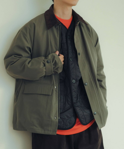 ITEMS URBANRESEARCH（アイテムズ アーバンリサーチ）の「瓢箪キルト 機能中綿 ライナージャケット（ダウンジャケット/コート・メンズ・カーキ/ブラック・MEDIUM/LARGE）」の13枚目の写真