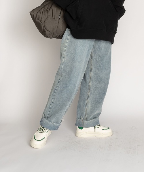 SVEC（シュベック）の「編み込みシューレース レースアップ ローカット 厚底スニーカー（スニーカー・レディース・ホワイト×レッド/ホワイト×グリーン/ホワイト×ブルー・35/36/37/38/39/40）」の11枚目の写真