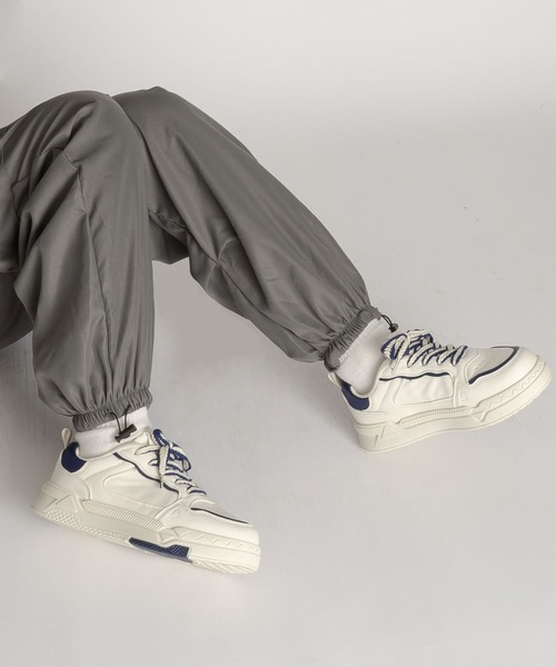 SVEC（シュベック）の「編み込みシューレース レースアップ ローカット 厚底スニーカー（スニーカー・レディース・ホワイト×レッド/ホワイト×グリーン/ホワイト×ブルー・35/36/37/38/39/40）」の20枚目の写真