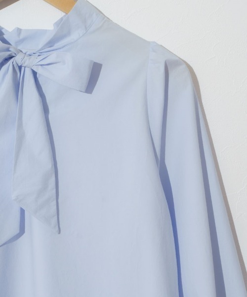 flower(フラワー)の「クラシックリボンブラウス(シャツ/ブラウス・レディース・ホワイト/ブルー・FREE)」の10枚目の写真