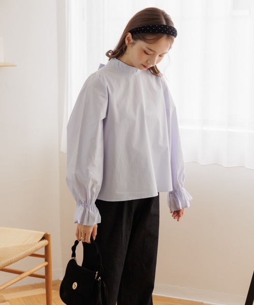 flower(フラワー)の「クラシックリボンブラウス(シャツ/ブラウス・レディース・ホワイト/ブルー・FREE)」の21枚目の写真