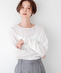 LEPSIM | シアークルーネック長袖Tシャツ　908505(Tシャツ/カットソー)