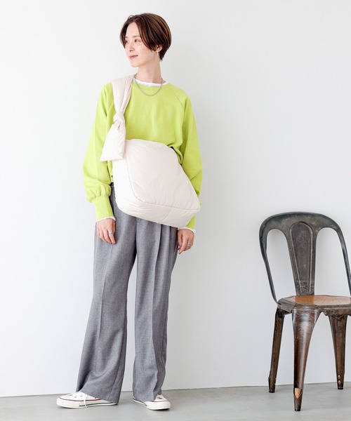 LEPSIM（レプシィム）の「シアークルーネック長袖Tシャツ　908505（Tシャツ/カットソー・レディース・モカ/チャコールグレー/オフホワイト/グレー・FREE）」の12枚目の写真