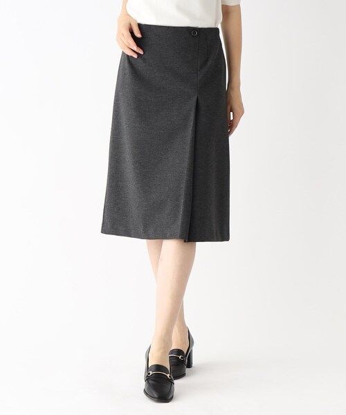 index（インデックス）の「セットアップ対応 ストレッチタイトスカート／DELEGANT【洗濯機洗い可／イージーアイロン】（スカート・レディース・ブラック/ブラック系1/ダークグレー/ブルー系その他・38/36/40/42）」の3枚目の写真