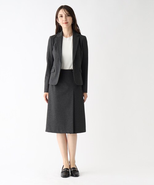 index（インデックス）の「セットアップ対応 ストレッチタイトスカート／DELEGANT【洗濯機洗い可／イージーアイロン】（スカート・レディース・ブラック/ブラック系1/ダークグレー/ブルー系その他・38/36/40/42）」の5枚目の写真