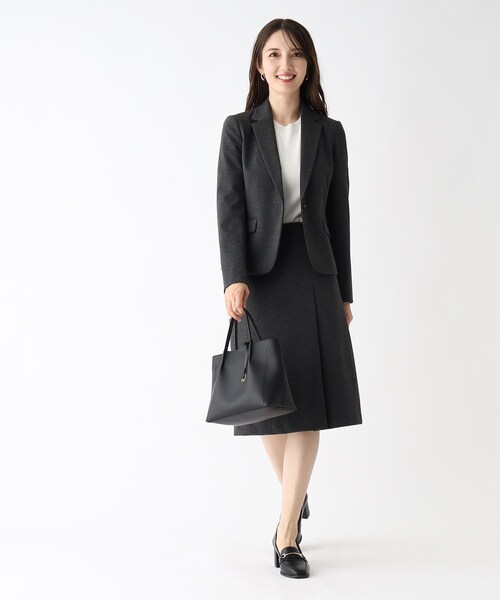 index（インデックス）の「セットアップ対応 ストレッチタイトスカート／DELEGANT【洗濯機洗い可／イージーアイロン】（スカート・レディース・ブラック/ブラック系1/ダークグレー/ブルー系その他・38/36/40/42）」の6枚目の写真