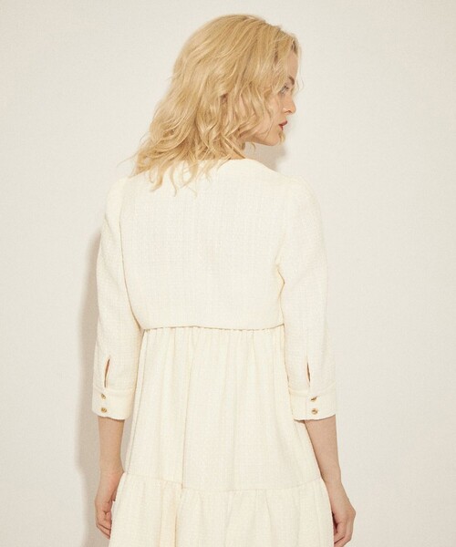 DEICY（デイシー）の「ツイードボレロミニドレス（ワンピース・レディース・アイボリー/ブラック・0/1）」の5枚目の写真